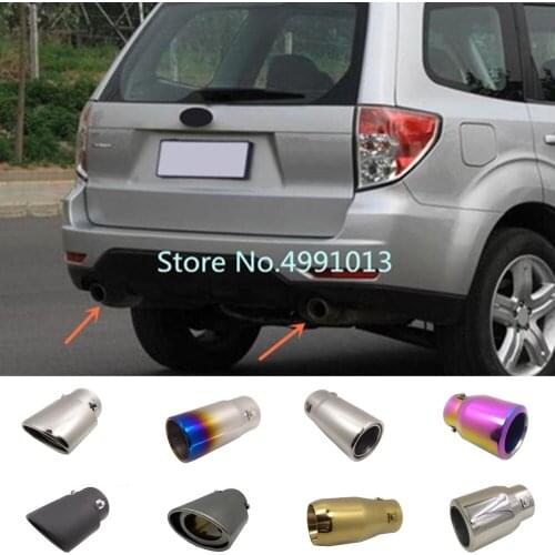For subaru Forester 2008 2009 2010 2011 2012 car rear back cover stainless steel muffler pipe outlet dedicate exhaust tip tail