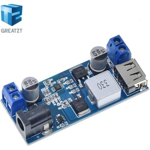 Replace LM2596S DC-DC 24V/12V To 5V 5A Step Down Power Supply Buck Converter Adjustable USB Step-down Charging Module For Phone