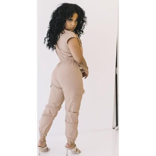 2021 Summer Ladies Elegant Fashion Celebrity Jumpsuit Overalls Sleeveless Tight Knit Jumpsuit Overalls Sleeveless Jumpsuit New