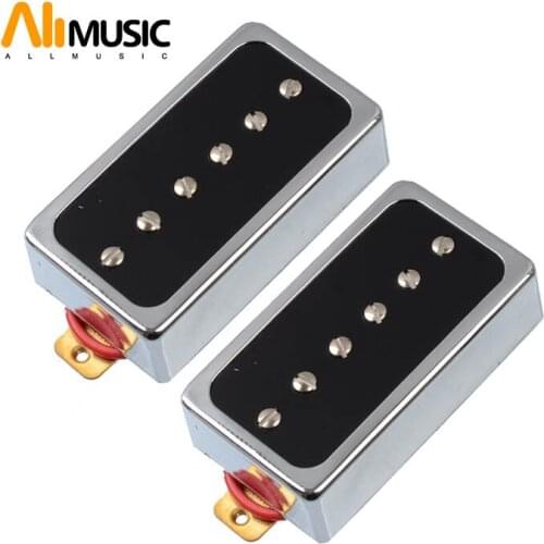 ALLMusic O Style Open Single Coil Pickup 6 Hole 52MM Pickup for LP Guitar Chrome with Black