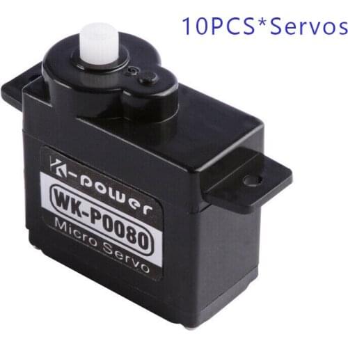 10PCS K-power P0080 8G 1.5kg/0.1S High Speed Coreless Motpr servo Mini/micro Analog servo for RC Airplane and Helicopter