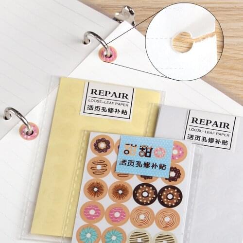 10 Pack 280 Holes DIY Hole Repair Stickers Loose Leaf A4 A5 A6 Notebook Binder Ring Stickers Kids Gift Seal Stickers Paper Label