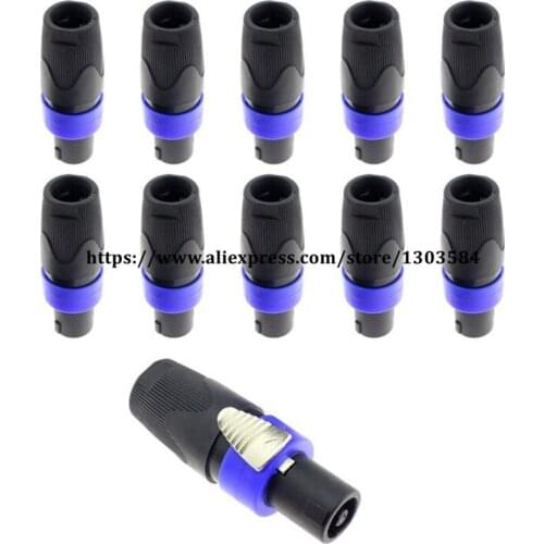 11pcs/lot 4-core Speakon connector speaker plug for Neutrik NL4FC Professional