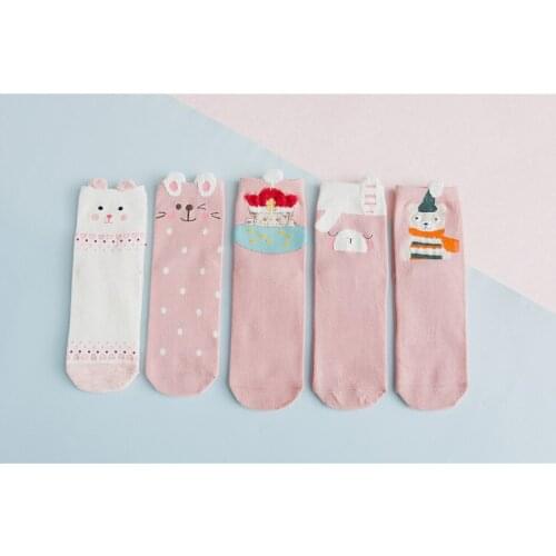 120pairs/lot winter new fashion cute 3D cartoon animal ear pet style cotton sock/fox/cat/bear sock