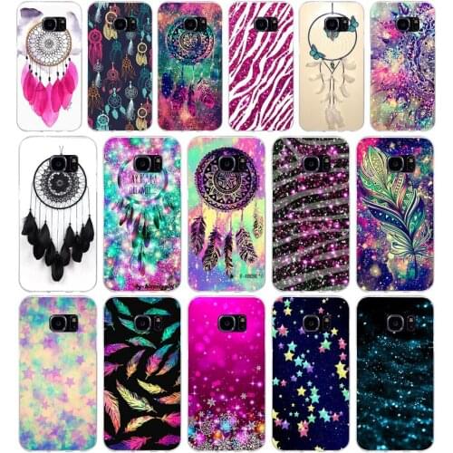 199H catcher feather stars Christmas colorful Soft TPU Silicone Cover Case for samsung Galaxy s6 s6 s7 edge s8 s9 plus case