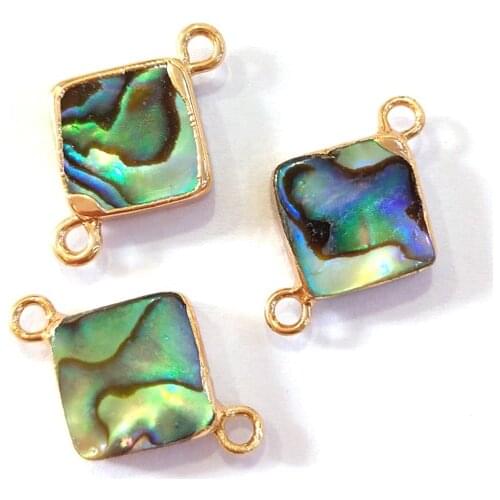 2Pcs Shell-conch Connector Rhombus Shell For Jewelry Making DIY Necklace Bracelet Earring Handiwork Accessory