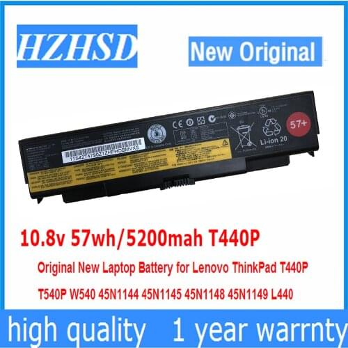 10.8v 57wh 5200mah T440P Original New Laptop Battery for Lenovo ThinkPad T440P T540P W540 45N1144 45N1145 45N1148 45N1149 L440
