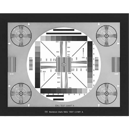 280X210X0.25mm JEITA Test Chart II Resolution Chart Test Chart The Wedge Graph Is In The Range of 200-800TVline. Customized