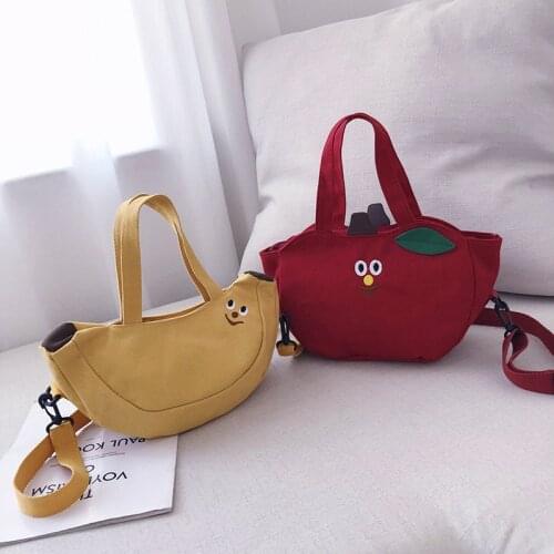 Canvas Totes Bags Girls Purses and Handbags for Women Shopper High Quality Bag Female Casual New FashionCute Fruit Shape Wallets