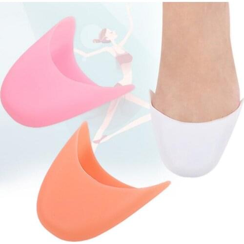 100 Pairs new 3 colors silicone ballet dancer toe pad with holes silicone insole front foot pad relieve pain
