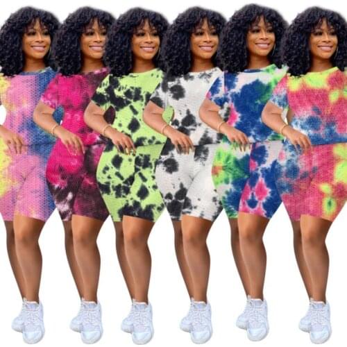 2021 New arrival Fitness clothing women casual sportswear tops and shorts letter casual 2 piece set women