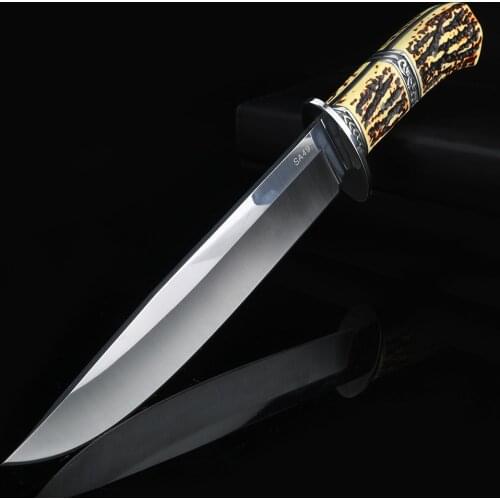 Fixed blade knife high quality hunting knife outdoor short knife wild survival straight knife camping EDC tool knife