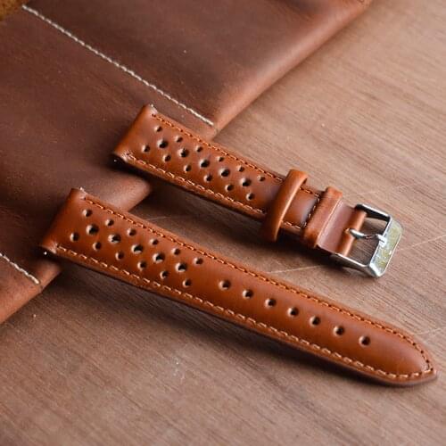 Onthelevel Genuine leather porous strap 18mm 20mm 22mm unisex replacement wristband comfortable breathable quick release