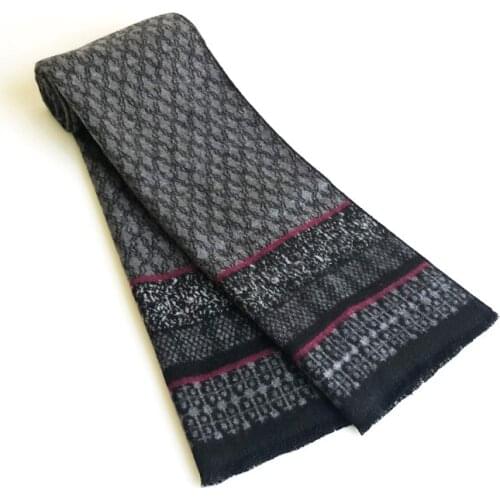 Autumn Winter Warm Scarf for Men Luxury Brand Business Scarves Cashmere Cotton Men Scarf Shawl Fashion Casual Shawls Wraps