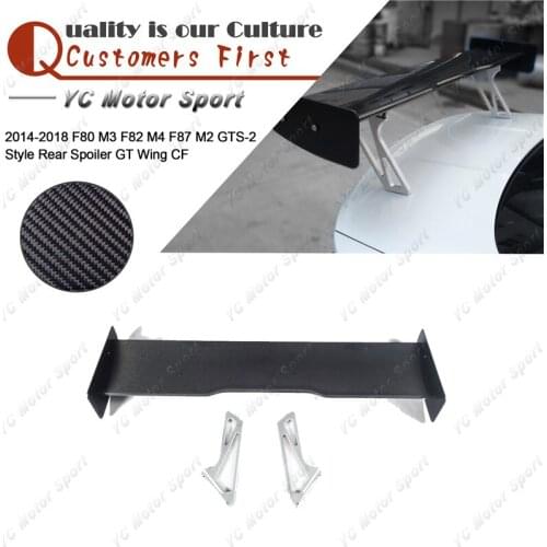 Carbon Fiber GTS-2 Style Trunk GT Wing with Aluminium Stand Fit For 2014-2018 F80 M3 F82 M4 F87 M2 Rear Spoiler Wing