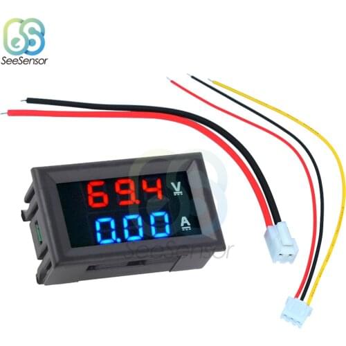 DC 100V 10A 50A 100A Digital Voltmeter Ammeter Dual LED Display Panel Volt Amp Voltage Current Meter Tester Detector