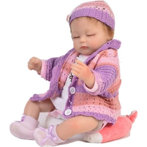 Realista Sleeping 17 Inch Princess Reborn Baby Doll Silicone Vinyl Newborn Doll Girls Baby Toys Children Birthday Gift Hot