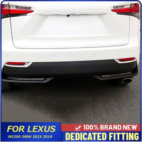 Car Styling Rear Bumper Fog Lamp Eyebrow Decorative Trims Cover For Lexus NX NX200 300h 2015 2016