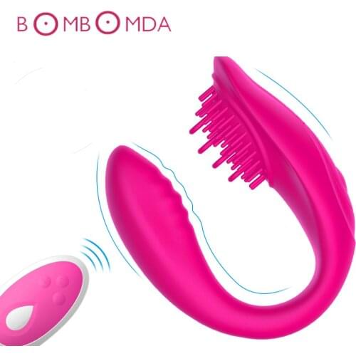 U Type Vibrator Wireless Remote Dual Motor Anal Vibrator G Spot Stimulator Clitoris Massager Adult Sex Toys for Women Couples