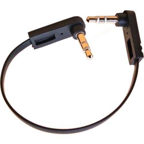 20cm 1/8" 3.5mm 90 Degree right angled mini plug stereo audio Headphone Extension cable