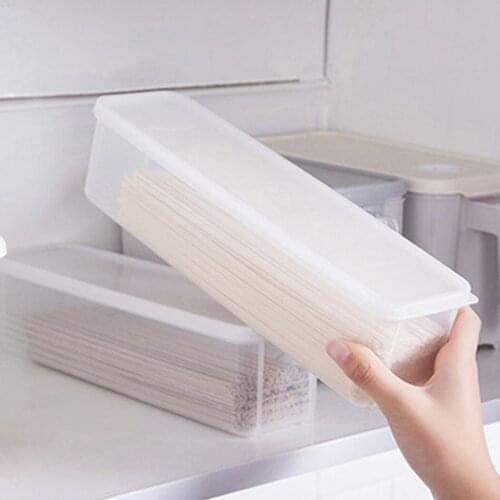 Moisture-proof Household Noodle Translucent Storage Box Airtight Spaghetti Box Food Fruit Container Home Kitchen Egges Container