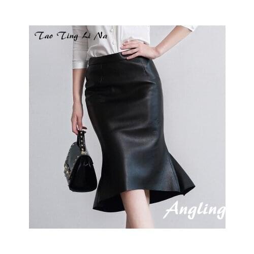 Top brand New Fashion 2020 Real Genuine Sheep Leather Skirt G25 high quality