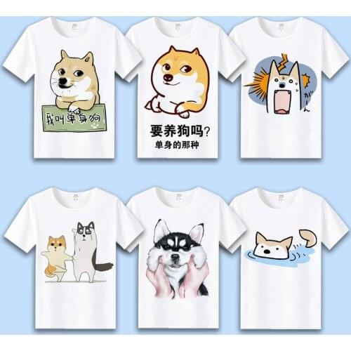 Shiba Inu Japanese Printed Funny Men/Women Tshirt Anime Shirt Spring Summer T-Shirt O-Neck Funny T Shirts Top Tee Costume