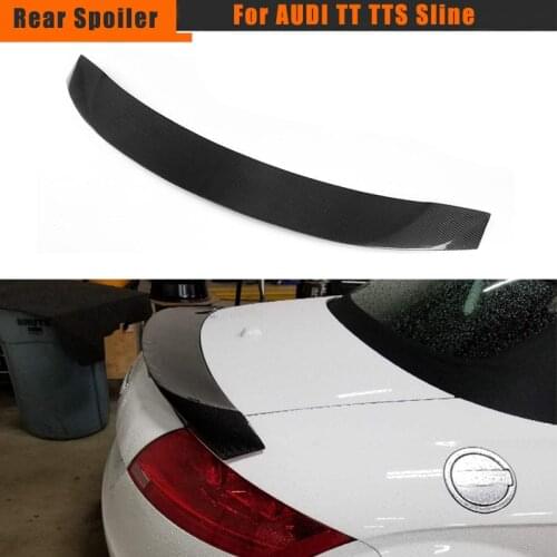 Rear Spoiler Trunk Boot Wing Lip for AUDI MK2 TT 8J TTS Sline RS Coupe Convertible 2008 - 2014 Carbon Fiber/FRP