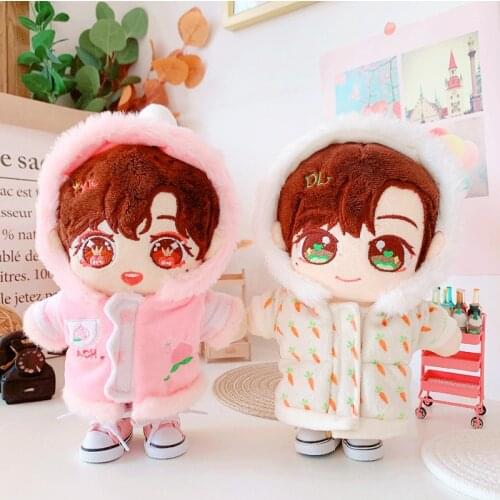 20cm Baby Doll Plush Dolls Clothes Lovely Toys Dolls Accessories for Korea Kpop EXO Idol Dolls gift