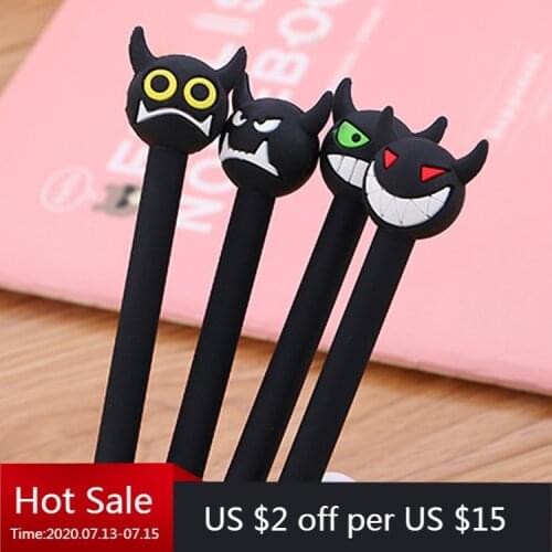 24 pcs Creative Minotaur Neutral Pen PVC Boxed Bull Devil Waterborne Cute Learning Stationery Cartoon Pen