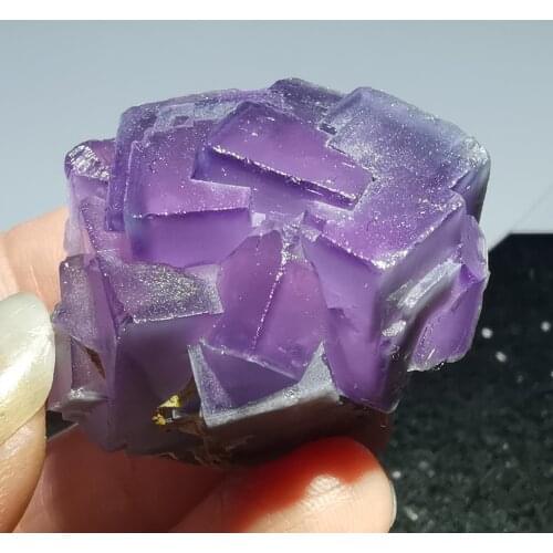 28.8gNatural rare purple fluorite cluster mineral teaching specimen CRYSTAL HEALING CRYSTAL QUARTZ GEM home decoration