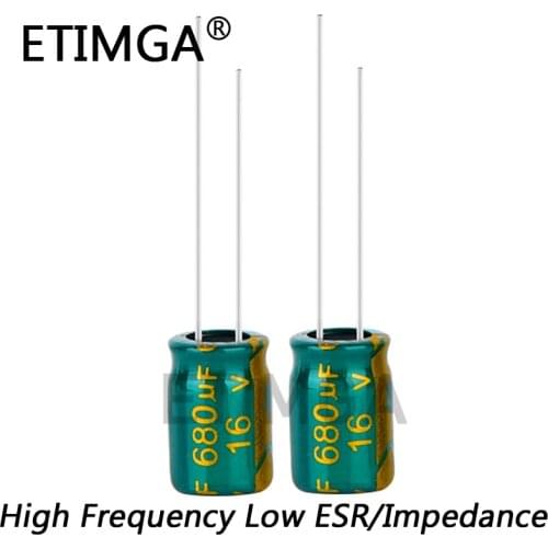 20PCS/LOT 680UF 680uf16V Low ESR/Impedance High Frequency Aluminum Electrolytic Capacitor Size 8*12 16V 680uf 20