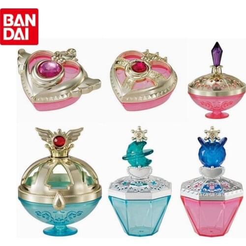 Bandai Genuine Gashapon Sailor Moon Transforming Device Jewelry Storage Box Series 2 Anime Action Figure Model Gacha Toys