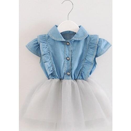 Biobella Denim Dresses For Babies