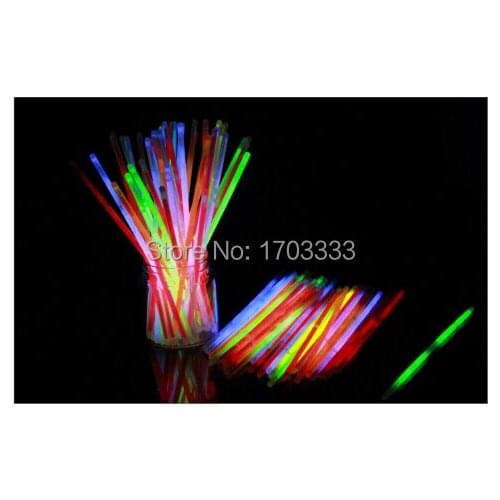 Cheap 3500pcs/lot 5 colors mixed 8inches(5*200mm) glow stick glow bracelet light up bracelet for dj party club