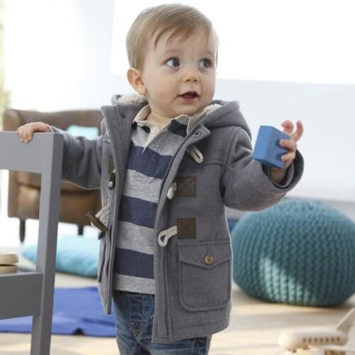 1-6Years Winter Baby Toddler Boys Outerweat Jacket Coat Autumn Thick Woolen Infant Kids Boys Topwear Jackets Clothing