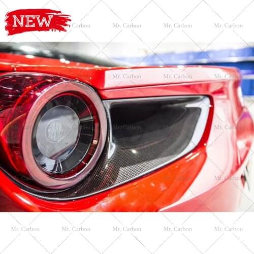 FOR FERRARI 488 GTB SPYDER N TYPE CARBON FIBER REAR LIGHT SURROUND TRIM BODY KIT TUNING PART FOR 488 TAILLIGHT COVER CAP