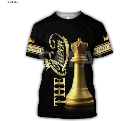 Germany Rooster Aboriginal Wolf Queen Chess 3D Fashion All Over Printed 1 Round Neck T-Shirts Men Women Harajuku Casual Top Tee