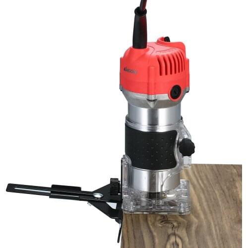 KKmoon 800W Trim Router 30000r/min with Transparent Base Edge Guide Wood Laminate Electric Trimmer Compact Palm Router Corded