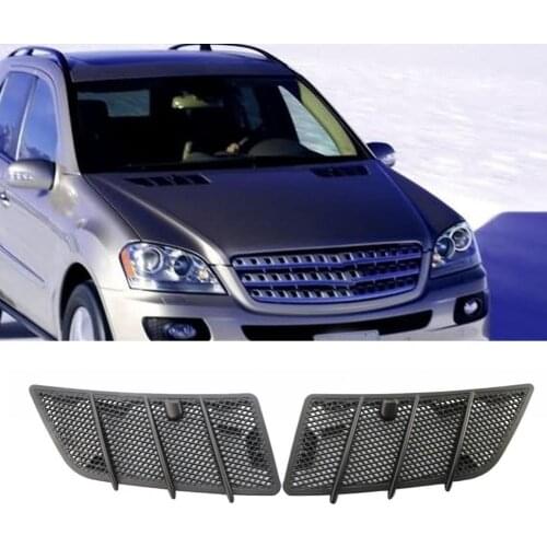Hood Vent Cover Grille Anti-aging ABS Engine L/R Hood Air Outlet Cover 1648804305 1648804405 for Benz-GL/ML164 2008-2011