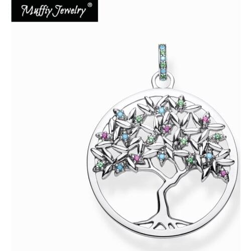 Colorful Tree Pendant,2020 Spring Brand New Europe Style Bohemia Fashion Good Jewelry For Women, Gift In 925 Sterling Silver