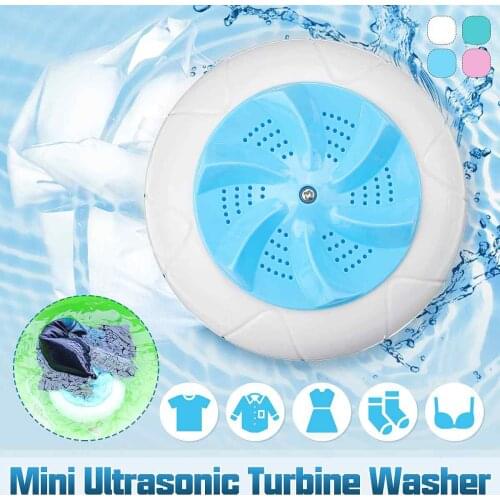 Mini Washing Machine Ultrasonic Prevent Winding Portable Wave Wheel Laundry Machine Travel Dormitory Home Removes Dirt Washer