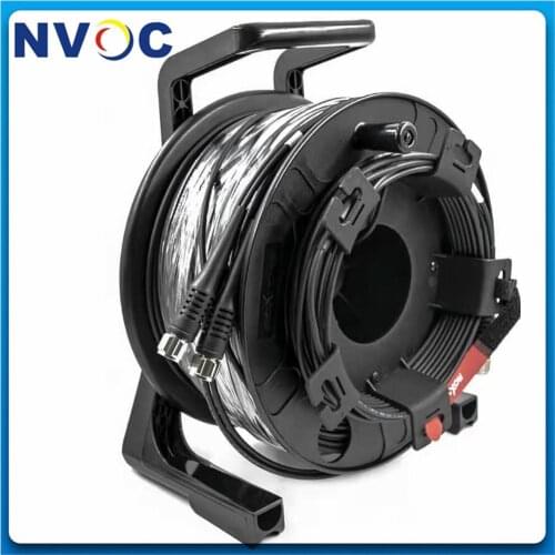 MM OM3-150 4C ODC Round(Male) to ODC Male-LC/UPC Fiber Patch Cord with Protable Roll+4C ODC Square(Female) to LC 1M Fiber Jumper