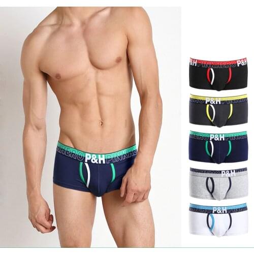 2019 brand Pink Hero cotton underwear moving stripe boxers men fashion mens gay underwear wholesale mens sexy boxer shorts