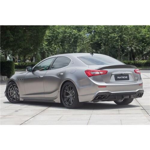 Suitable for Maserati Ghibli Modified Paktechz Carbon Fiber Front Side Skirt and Rear Lip Tail