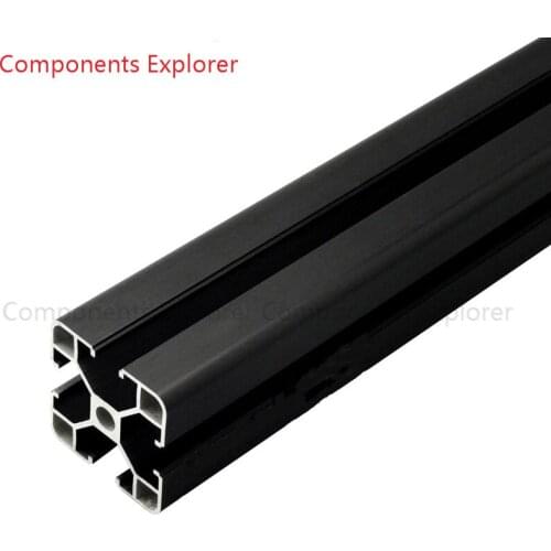 Arbitrary Cutting 1000mm 4040LL Black Aluminum Extrusion Profile,Black Color