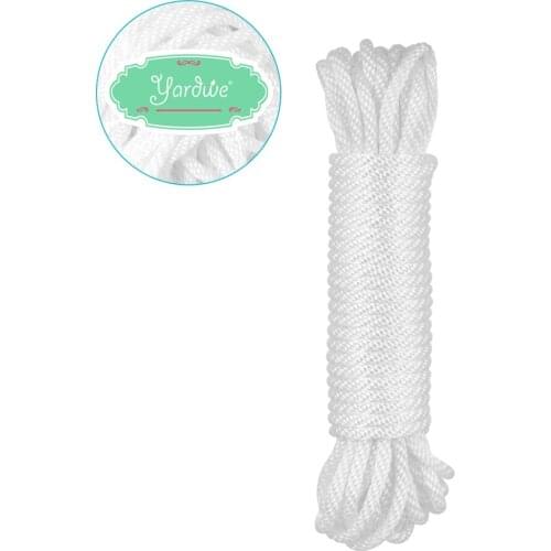 Yardwe 6mm Diameter Flagpole Lifting Rope Flag Halyard Nylon Rope Replacement Rope Wrapping Hanging Tool for Home Outdoor Suppli