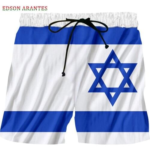 Summer Men Women Sports Shorts 3D Printed Israel flag Homme Casual Board Shorts Comfortable elastic waist Basketball Shorts 6XL