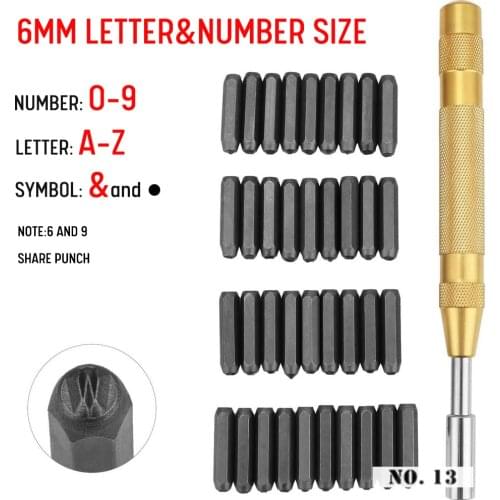 38Pcs/Set Steel Die Metal Stamping kit Punch Tool Number Letter Alphabet Stamps Tools DIY Jewelry Metal Leather LOGO Stamp Tool