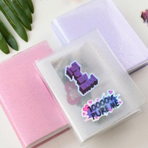 Cute Mini Holds Instax Album Jelly Glitter Photo Album for Mini Fuji Instax & Name Card Mini Photo Album Photos Instax Album Hot